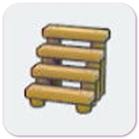 Wooden steps icon