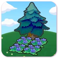 Tree-shaded graceful flower bed image