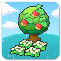 Tree-shaded fluffy flower bed image