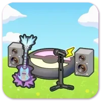 Low-key rock stage image