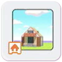 Orange hut kit icon