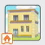 Yellow cottage kit icon