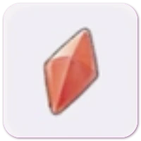 Red crystal fragment material artwork