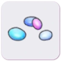 Sea glass fragments material icon