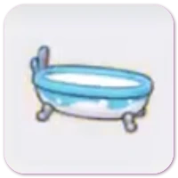 Bouncy blue bathtub icon