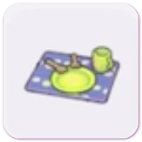 Flowery table setting icon