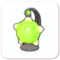 Green meteor lamp icon
