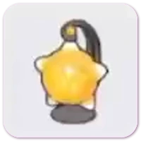 Orange meteor lamp icon
