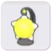 Yellow meteor lamp icon