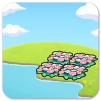 Hydrated flower bed artwork