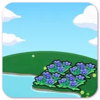 Hydrated graceful flower bed image