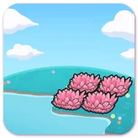 Hydrated pink tall grass image