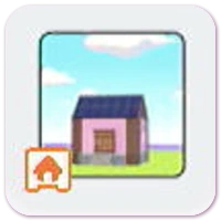 Pink hut kit icon