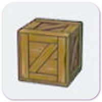 Worn wooden crate icon